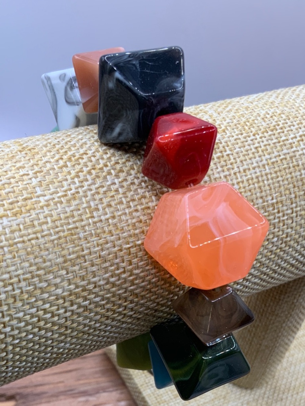 Plunder Design Lilah Beth Chunky Geometric Multi Color Stretchy Bracelet